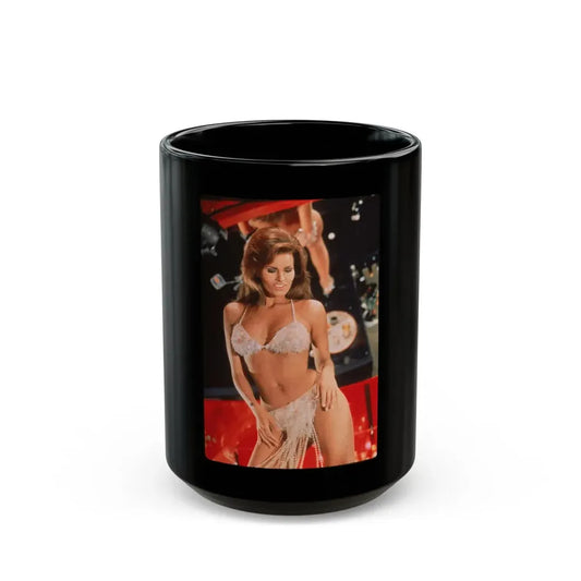 Raquel Welch #277 (Vintage Female Icon) Black Coffee Mug 15oz - Go Mug Yourself