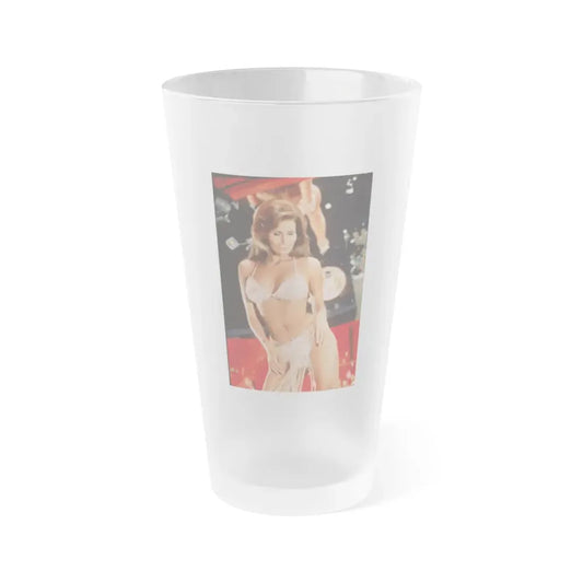 Raquel Welch #277 (Vintage Female Icon) Frosted Pint Glass 16oz 16oz Frosted - Go Mug Yourself