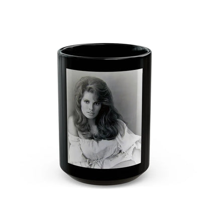 Raquel Welch #284 (Vintage Female Icon) Black Coffee Mug-15oz-Go Mug Yourself