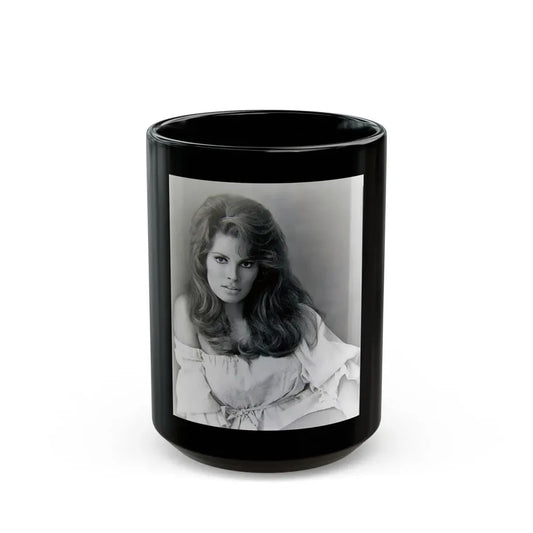 Raquel Welch #284 (Vintage Female Icon) Black Coffee Mug 15oz - Go Mug Yourself
