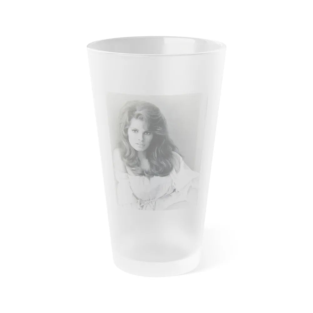 Raquel Welch #284 (Vintage Female Icon) Frosted Pint Glass 16oz-16oz-Frosted-Go Mug Yourself