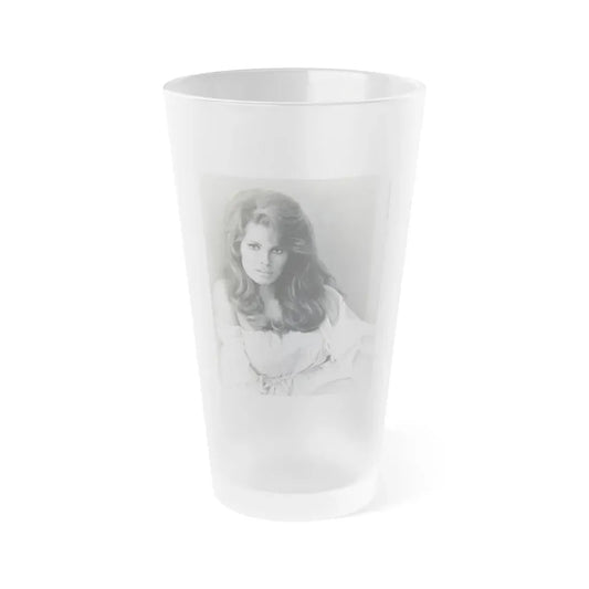 Raquel Welch #284 (Vintage Female Icon) Frosted Pint Glass 16oz 16oz Frosted - Go Mug Yourself