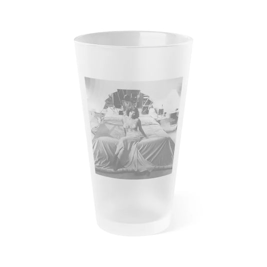 Raquel Welch #286 (Vintage Female Icon) Frosted Pint Glass 16oz-16oz-Frosted-Go Mug Yourself