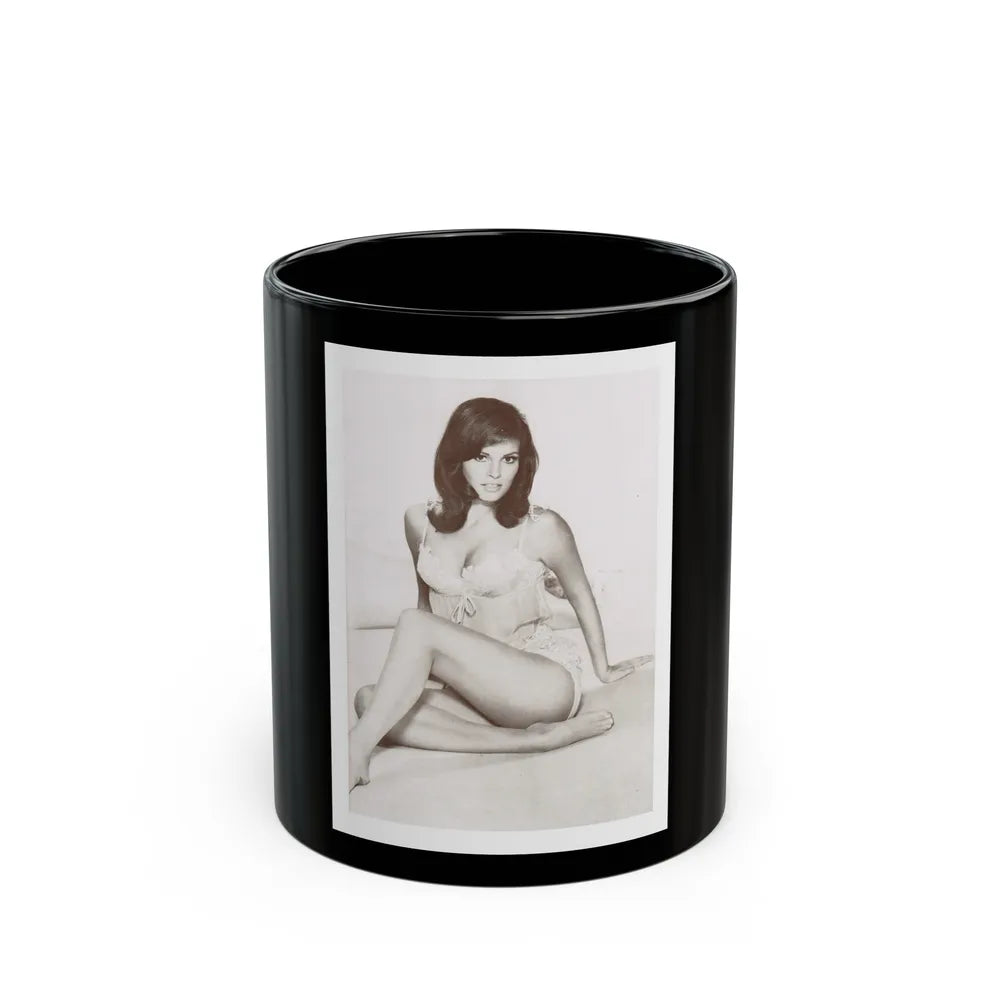 Raquel Welch #288 (Vintage Female Icon) Black Coffee Mug-11oz-Go Mug Yourself