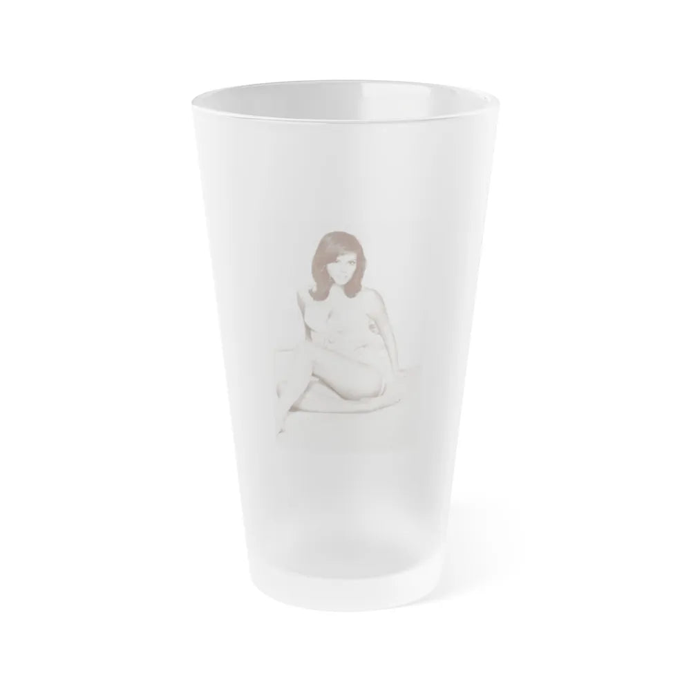 Raquel Welch #288 (Vintage Female Icon) Frosted Pint Glass 16oz-16oz-Frosted-Go Mug Yourself