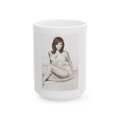 Raquel Welch #288 (Vintage Female Icon) White Coffee Mug-15oz-Go Mug Yourself