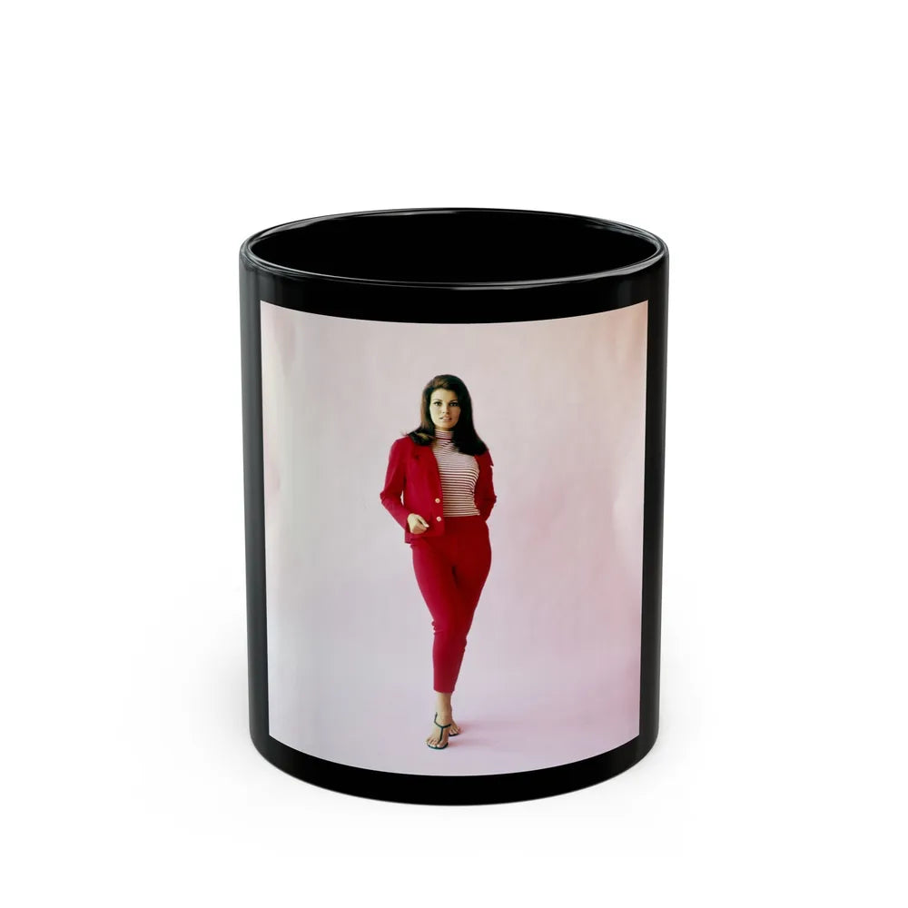 Raquel Welch #290 (Vintage Female Icon) Black Coffee Mug-11oz-Go Mug Yourself