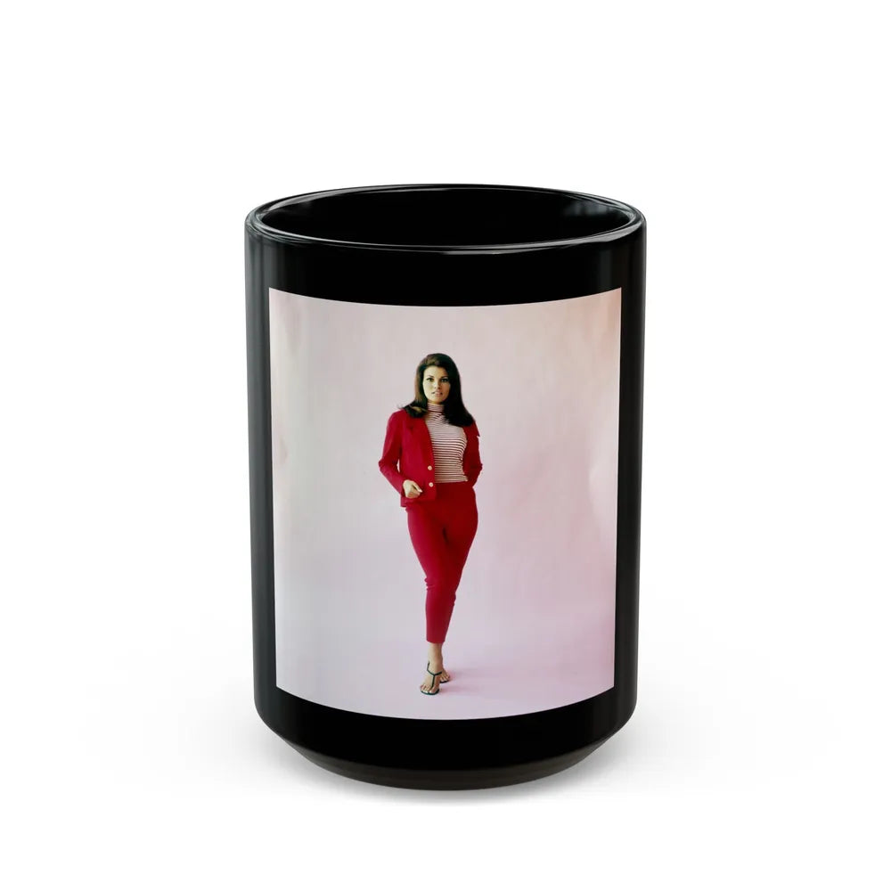 Raquel Welch #290 (Vintage Female Icon) Black Coffee Mug-15oz-Go Mug Yourself