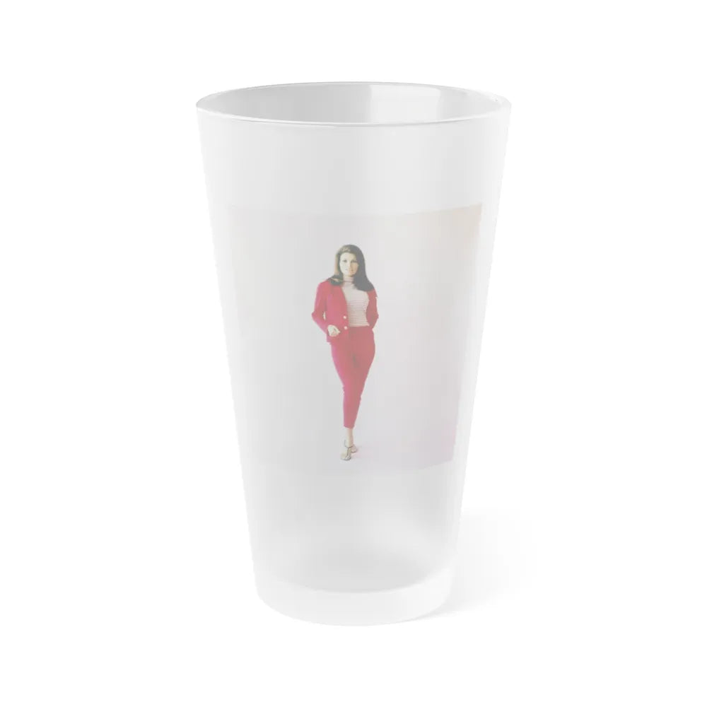 Raquel Welch #290 (Vintage Female Icon) Frosted Pint Glass 16oz-16oz-Frosted-Go Mug Yourself