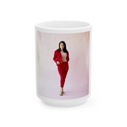 Raquel Welch #290 (Vintage Female Icon) White Coffee Mug-15oz-Go Mug Yourself