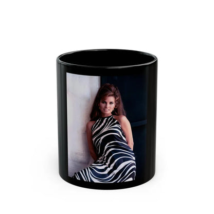 Raquel Welch #291 (Vintage Female Icon) Black Coffee Mug-11oz-Go Mug Yourself