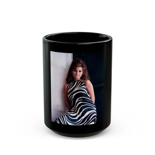 Raquel Welch #291 (Vintage Female Icon) Black Coffee Mug 15oz - Go Mug Yourself
