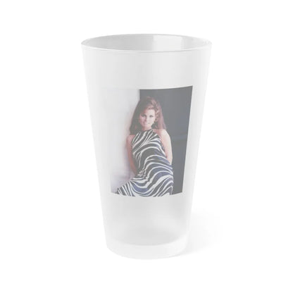 Raquel Welch #291 (Vintage Female Icon) Frosted Pint Glass 16oz-16oz-Frosted-Go Mug Yourself