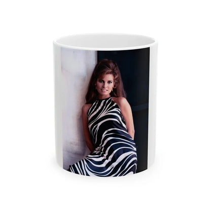 Raquel Welch #291 (Vintage Female Icon) White Coffee Mug-11oz-Go Mug Yourself