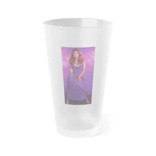 Raquel Welch #292 (Vintage Female Icon) Frosted Pint Glass 16oz-16oz-Frosted-Go Mug Yourself