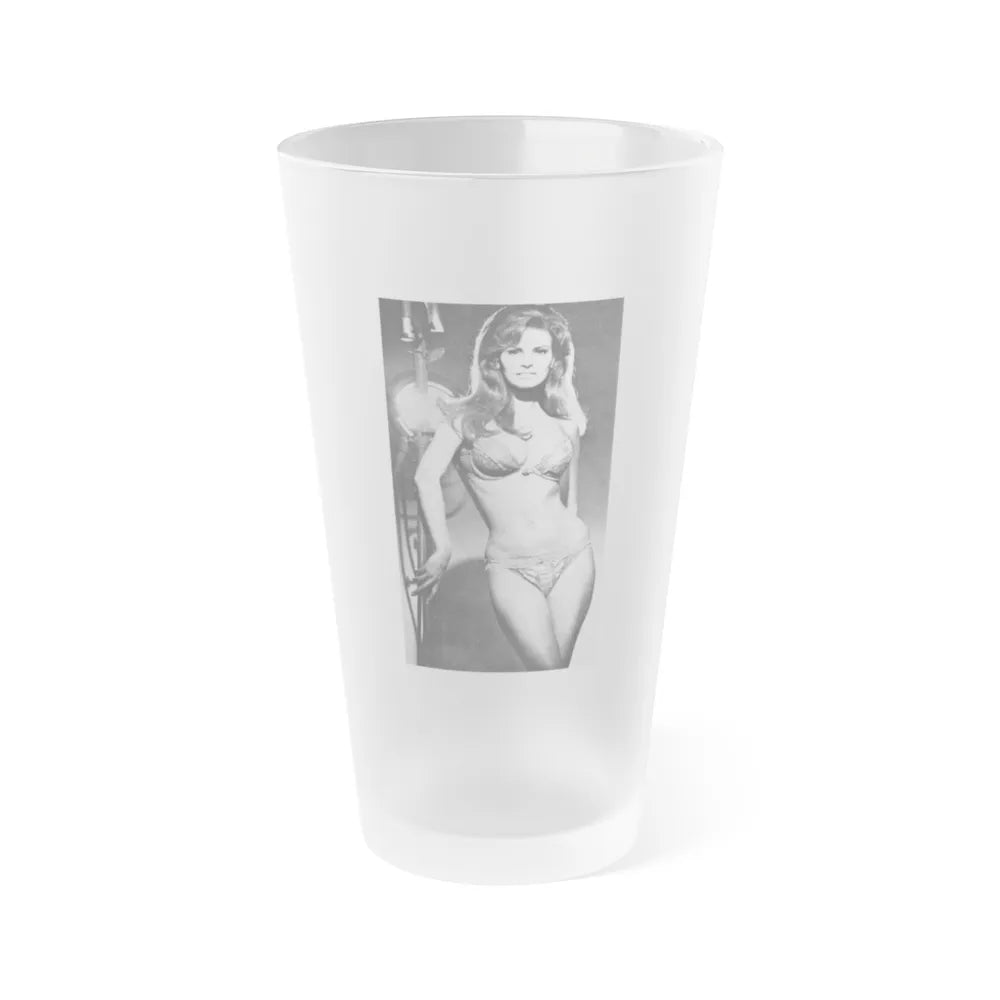 Raquel Welch #298 (Vintage Female Icon) Frosted Pint Glass 16oz-16oz-Frosted-Go Mug Yourself