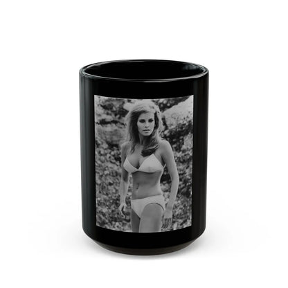 Raquel Welch #306 (Vintage Female Icon) Black Coffee Mug-15oz-Go Mug Yourself