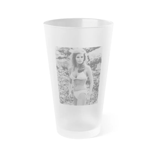 Raquel Welch #306 (Vintage Female Icon) Frosted Pint Glass 16oz-16oz-Frosted-Go Mug Yourself