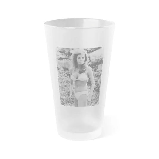 Raquel Welch #306 (Vintage Female Icon) Frosted Pint Glass 16oz 16oz Frosted - Go Mug Yourself