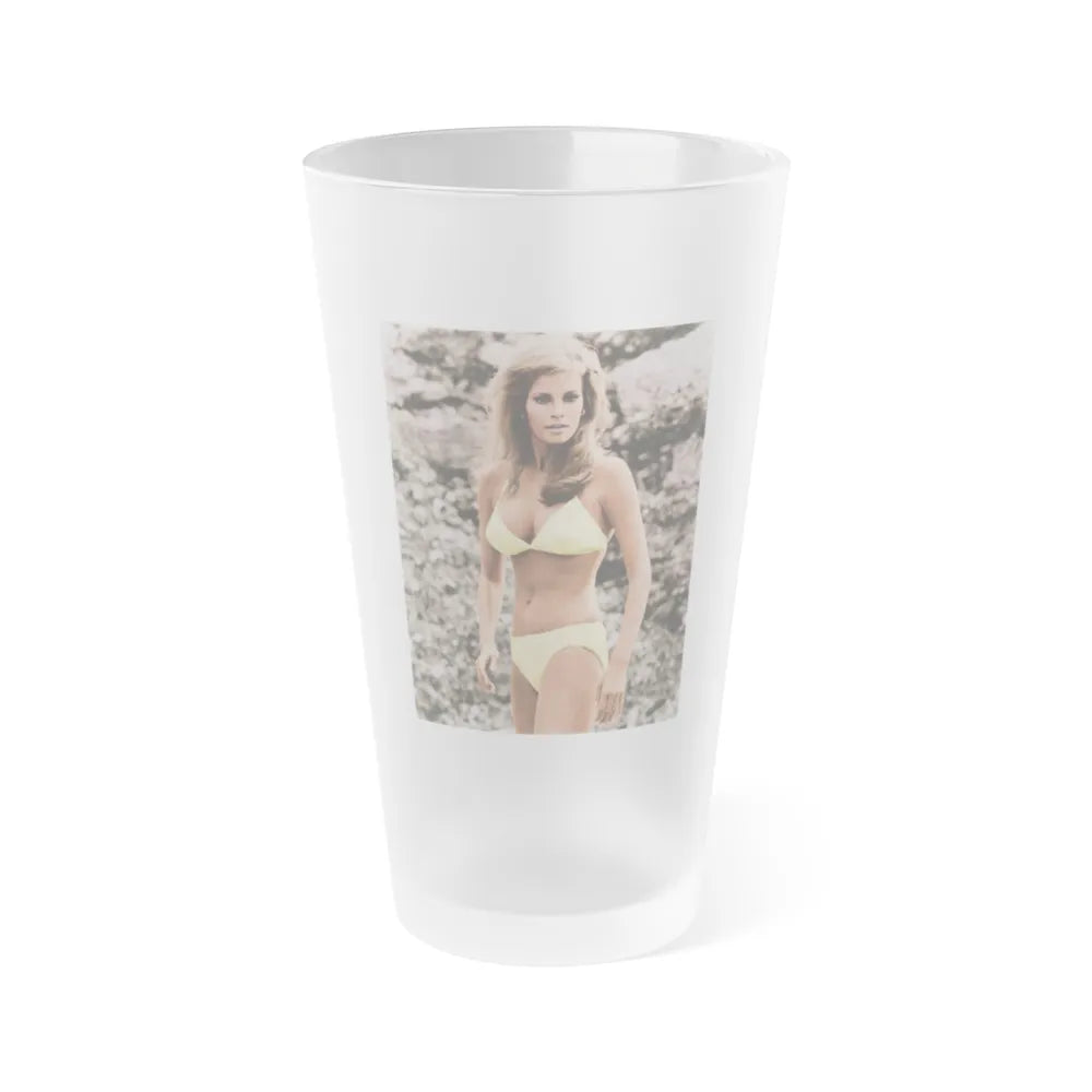 Raquel Welch #3061 (Vintage Female Icon) Frosted Pint Glass 16oz-16oz-Frosted-Go Mug Yourself