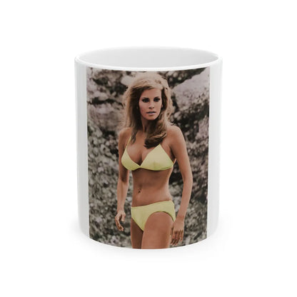 Raquel Welch #3061 (Vintage Female Icon) White Coffee Mug-11oz-Go Mug Yourself