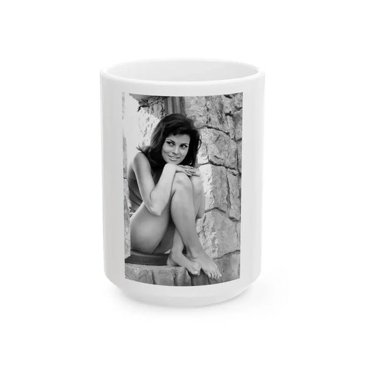 Raquel Welch #307 (Vintage Female Icon) White Coffee Mug 15oz - Go Mug Yourself
