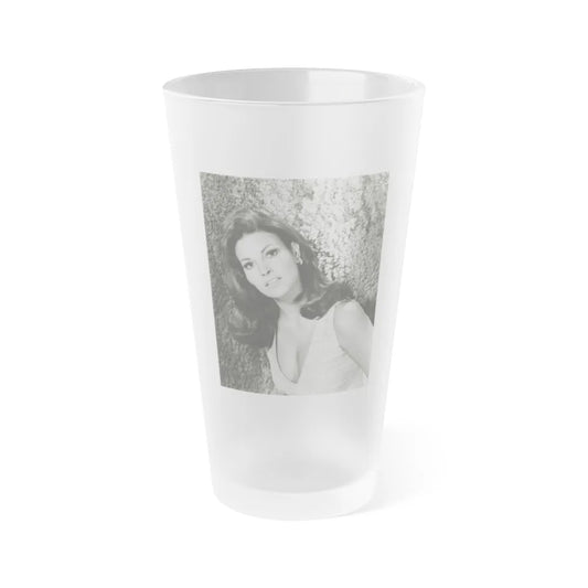 Raquel Welch #313 (Vintage Female Icon) Frosted Pint Glass 16oz-16oz-Frosted-Go Mug Yourself