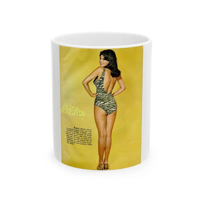 Raquel Welch #316 (Vintage Female Icon) White Coffee Mug-11oz-Go Mug Yourself