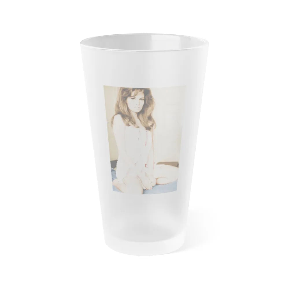 Raquel Welch #317 (Vintage Female Icon) Frosted Pint Glass 16oz-16oz-Frosted-Go Mug Yourself