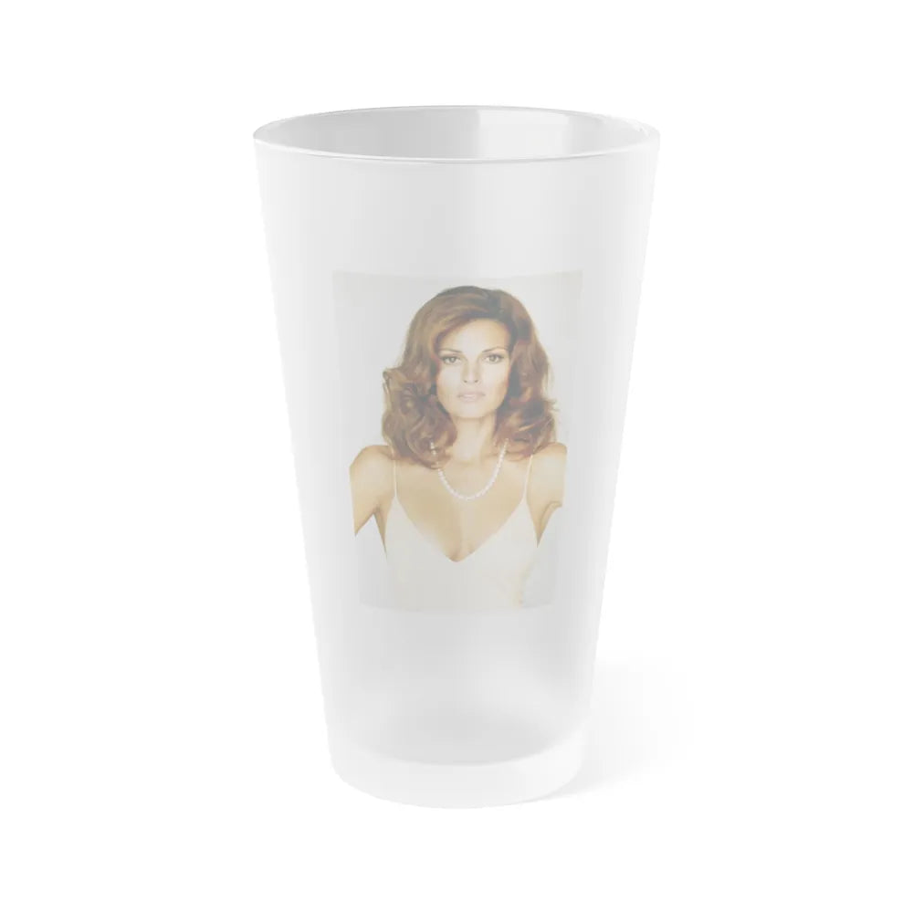 Raquel Welch #318 (Vintage Female Icon) Frosted Pint Glass 16oz-16oz-Frosted-Go Mug Yourself