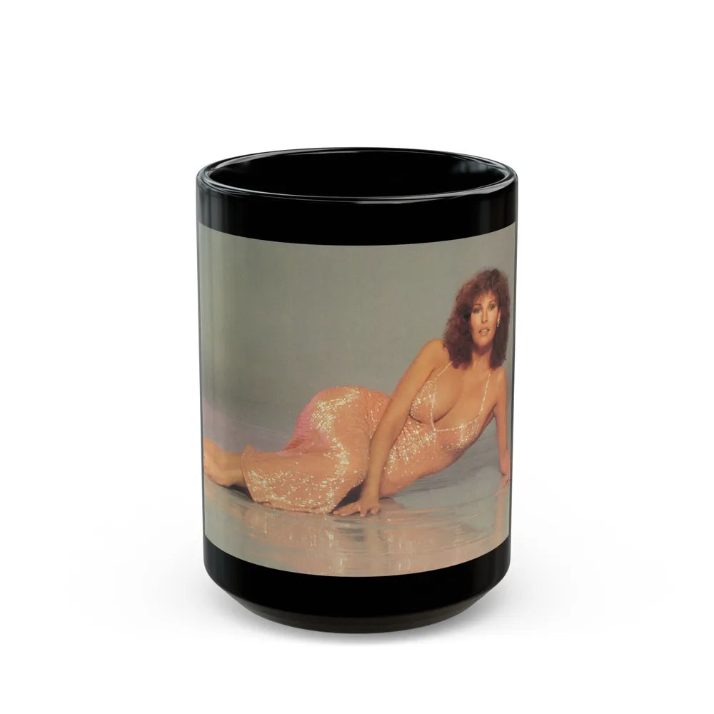 Raquel Welch #323 (Vintage Female Icon) Black Coffee Mug-15oz-Go Mug Yourself