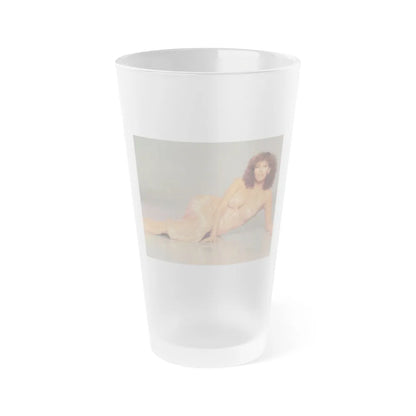 Raquel Welch #323 (Vintage Female Icon) Frosted Pint Glass 16oz-16oz-Frosted-Go Mug Yourself