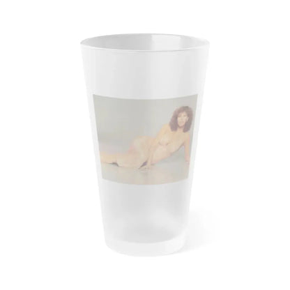 Raquel Welch #323 (Vintage Female Icon) Frosted Pint Glass 16oz 16oz Frosted - Go Mug Yourself