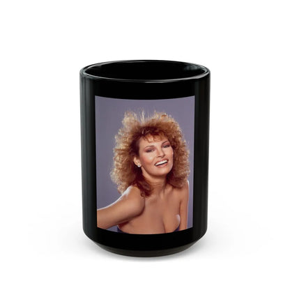 Raquel Welch #324 (Vintage Female Icon) Black Coffee Mug-15oz-Go Mug Yourself