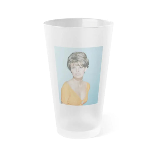 Raquel Welch #327 (Vintage Female Icon) Frosted Pint Glass 16oz 16oz Frosted - Go Mug Yourself