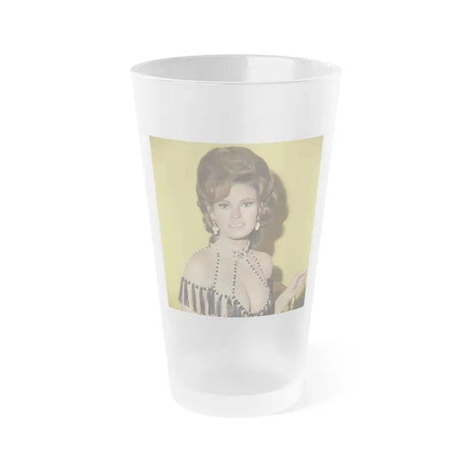 Raquel Welch #330 (Vintage Female Icon) Frosted Pint Glass 16oz 16oz Frosted - Go Mug Yourself