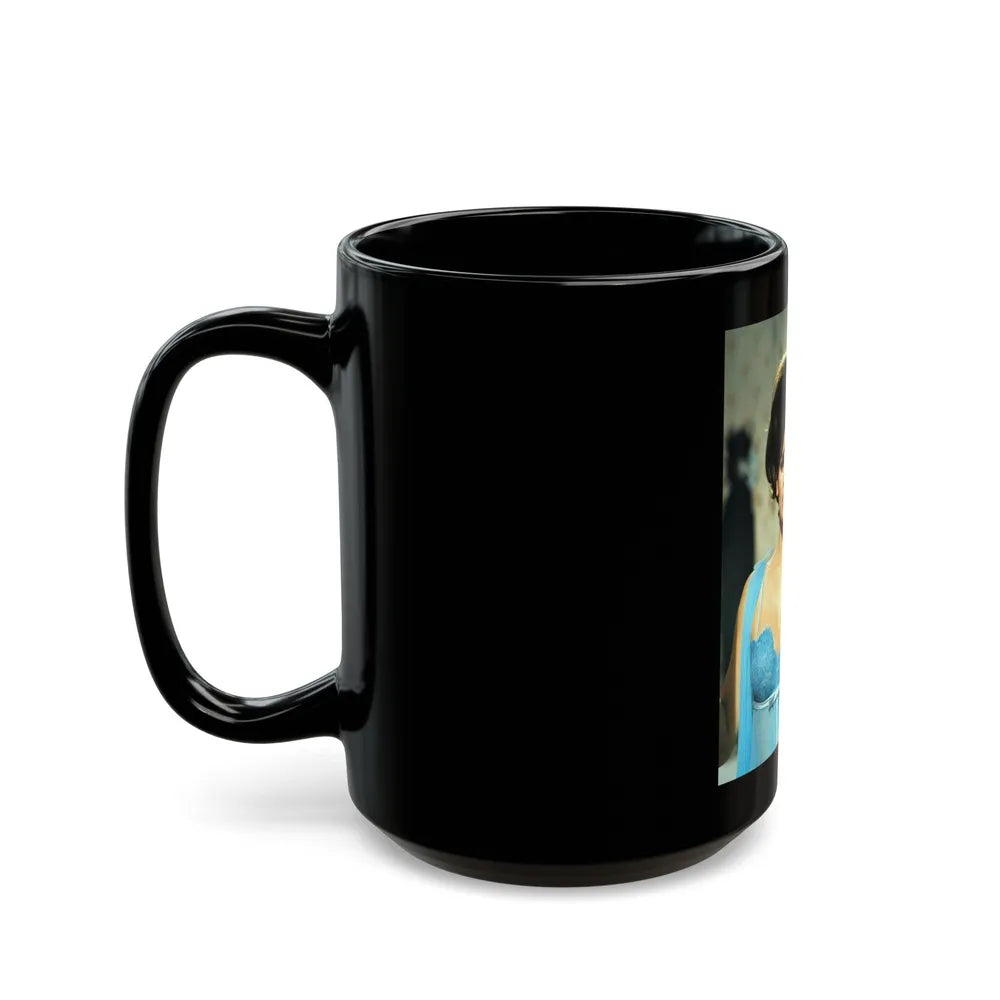 Raquel Welch #331 (Vintage Female Icon) Black Coffee Mug-Go Mug Yourself