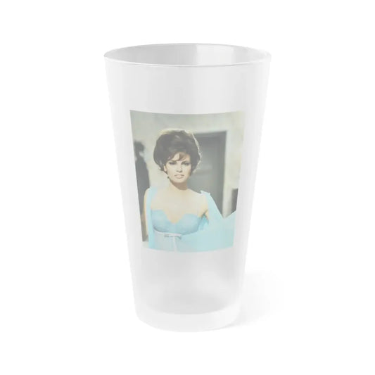 Raquel Welch #331 (Vintage Female Icon) Frosted Pint Glass 16oz 16oz Frosted - Go Mug Yourself