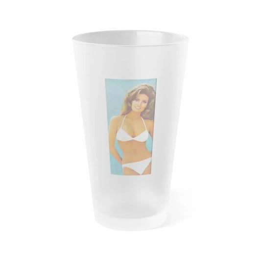 Raquel Welch #335 (Vintage Female Icon) Frosted Pint Glass 16oz 16oz Frosted - Go Mug Yourself