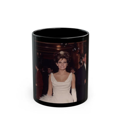 Raquel Welch #337 (Vintage Female Icon) Black Coffee Mug-11oz-Go Mug Yourself