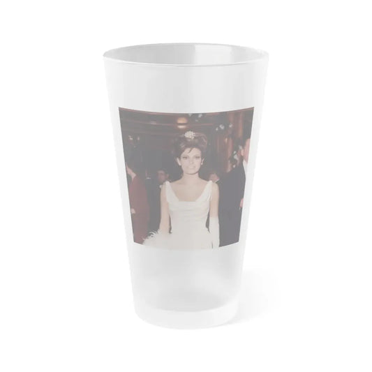 Raquel Welch #337 (Vintage Female Icon) Frosted Pint Glass 16oz 16oz Frosted - Go Mug Yourself