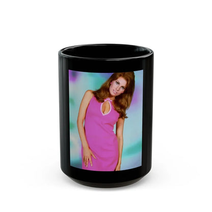 Raquel Welch #339 (Vintage Female Icon) Black Coffee Mug-15oz-Go Mug Yourself