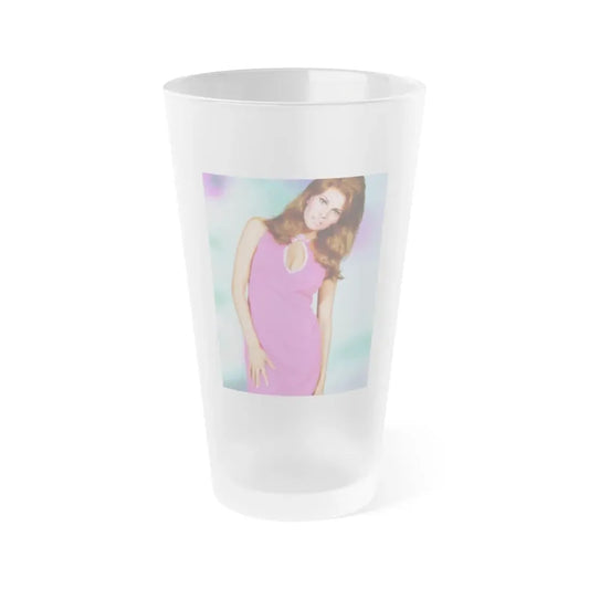 Raquel Welch #339 (Vintage Female Icon) Frosted Pint Glass 16oz 16oz Frosted - Go Mug Yourself