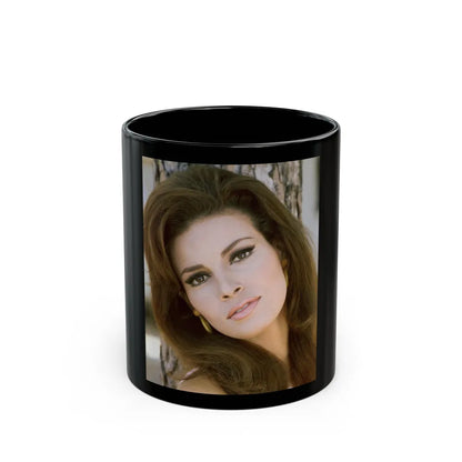 Raquel Welch #341 (Vintage Female Icon) Black Coffee Mug-11oz-Go Mug Yourself