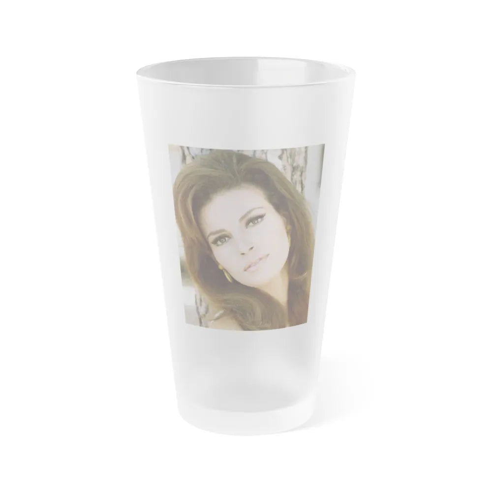 Raquel Welch #341 (Vintage Female Icon) Frosted Pint Glass 16oz-16oz-Frosted-Go Mug Yourself