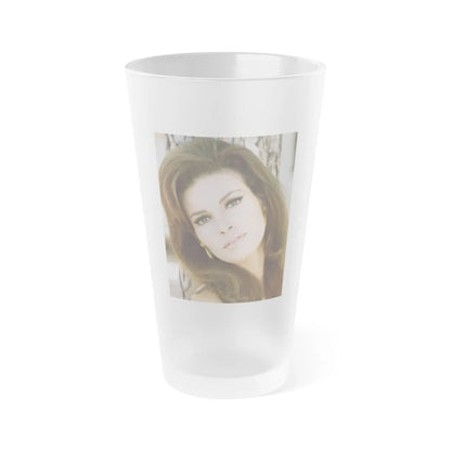 Raquel Welch #341 (Vintage Female Icon) Frosted Pint Glass 16oz-16oz-Frosted-Go Mug Yourself