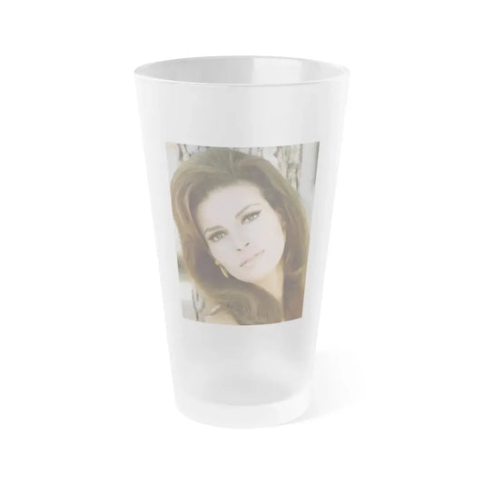 Raquel Welch #341 (Vintage Female Icon) Frosted Pint Glass 16oz 16oz Frosted - Go Mug Yourself