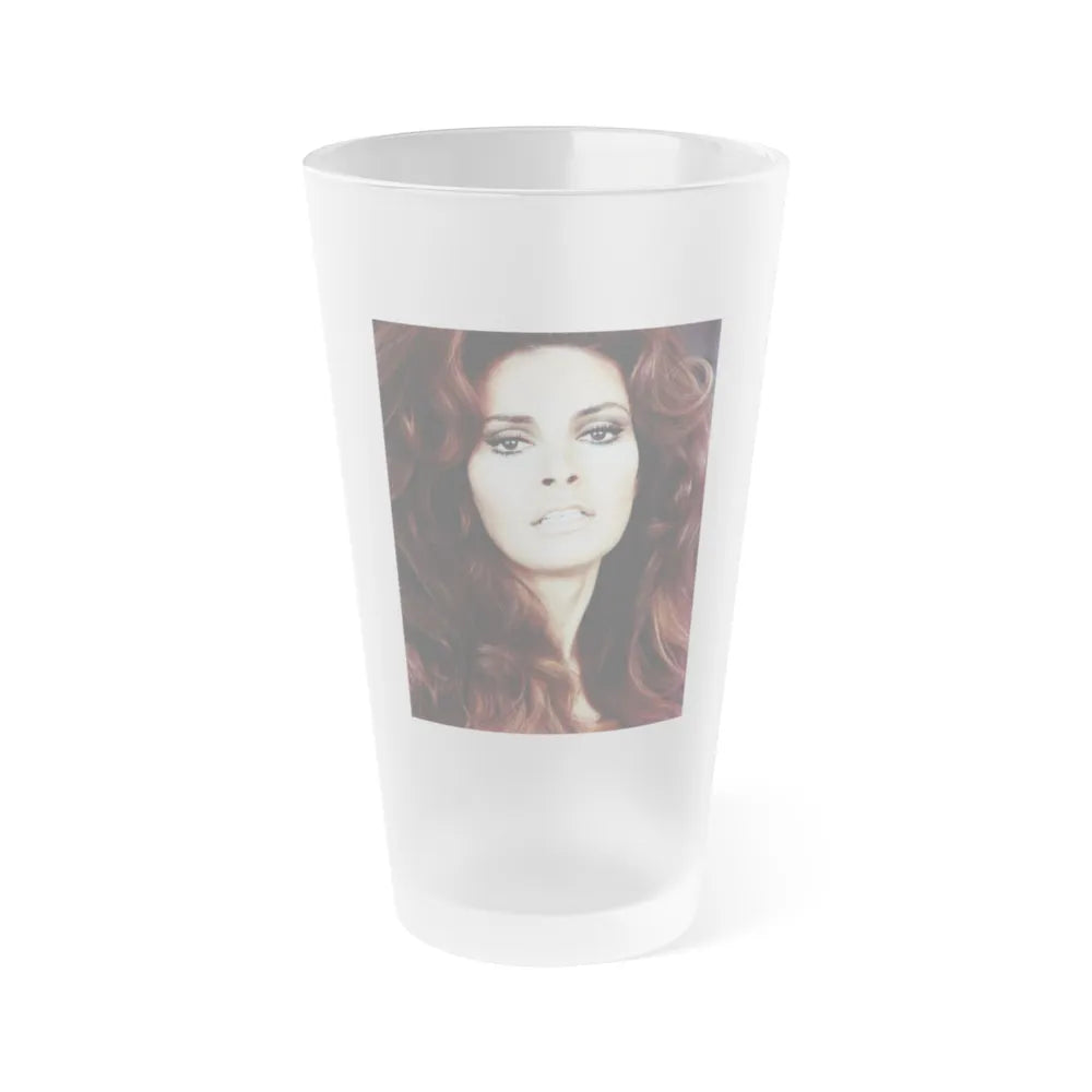 Raquel Welch #342 (Vintage Female Icon) Frosted Pint Glass 16oz-16oz-Frosted-Go Mug Yourself