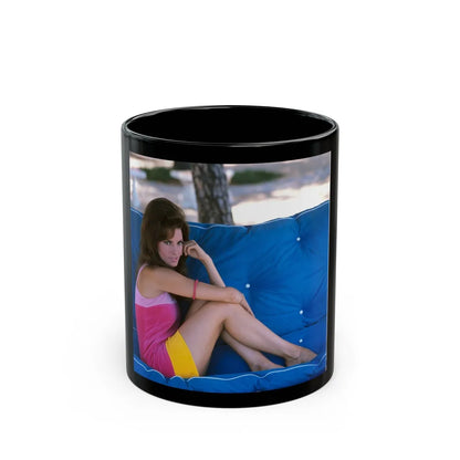 Raquel Welch #343 (Vintage Female Icon) Black Coffee Mug-11oz-Go Mug Yourself