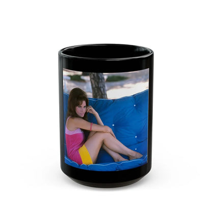 Raquel Welch #343 (Vintage Female Icon) Black Coffee Mug-15oz-Go Mug Yourself